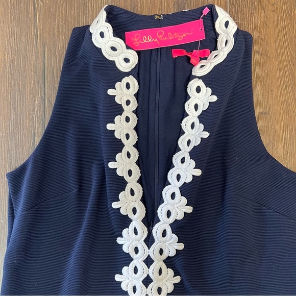 🆕 Lilly Pulitzer True Navy Callista Shift Dress NEW RTL $168 SZ LG - Picture 6 of 7